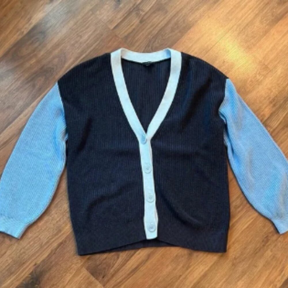 Talbots Large Colorblock Women's Cardigan Sweater